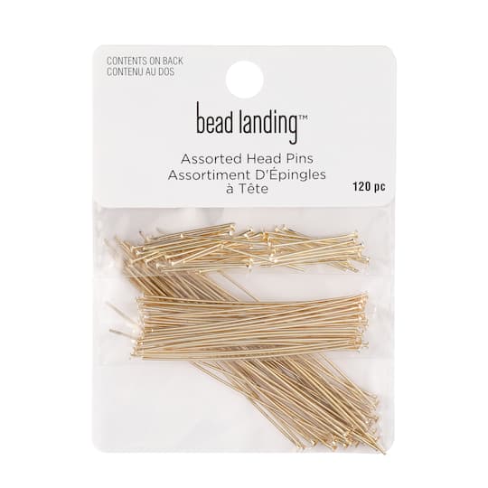 12 Packs: 120 ct. (1,440 total) Mixed Head Pins by Bead Landing&#x2122;